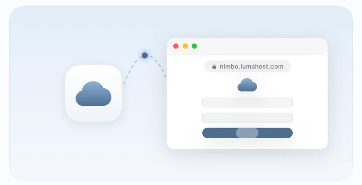 Setup guide, second step: sign in to your account through the browser.