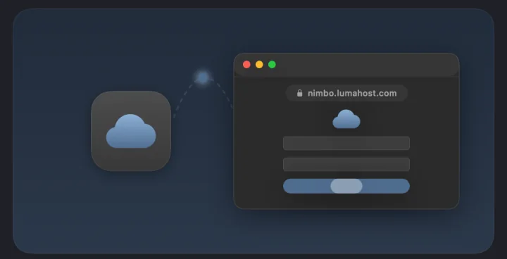 Guia de configuração, segundo passo: entrar na conta pelo navegador.